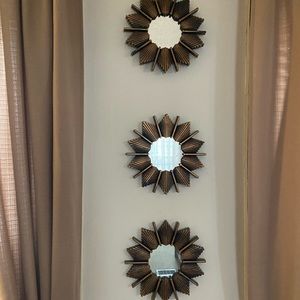 Wall Decor Gold Mirrors